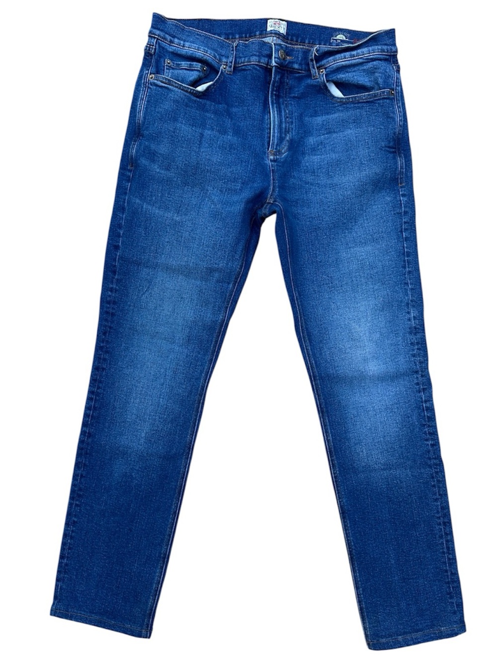Faherty Straight Leg Stretch Jeans Women Size 33 Dark Blue Coastal Western Rodeo